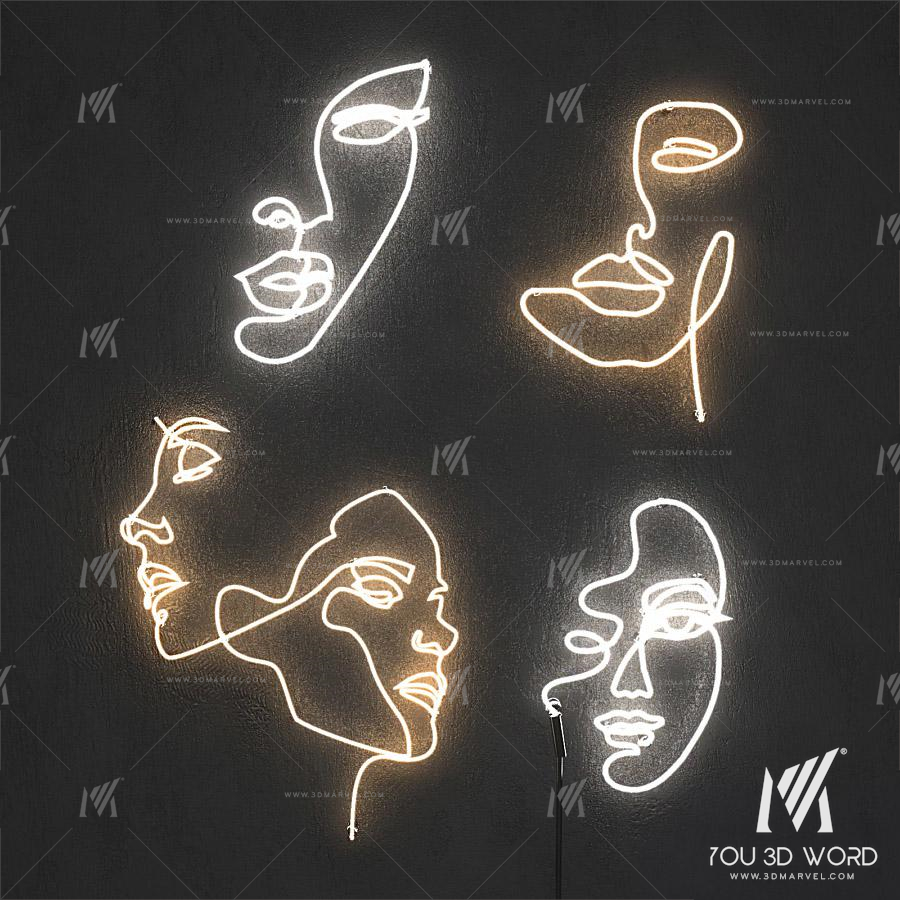 Neon light. Set 7